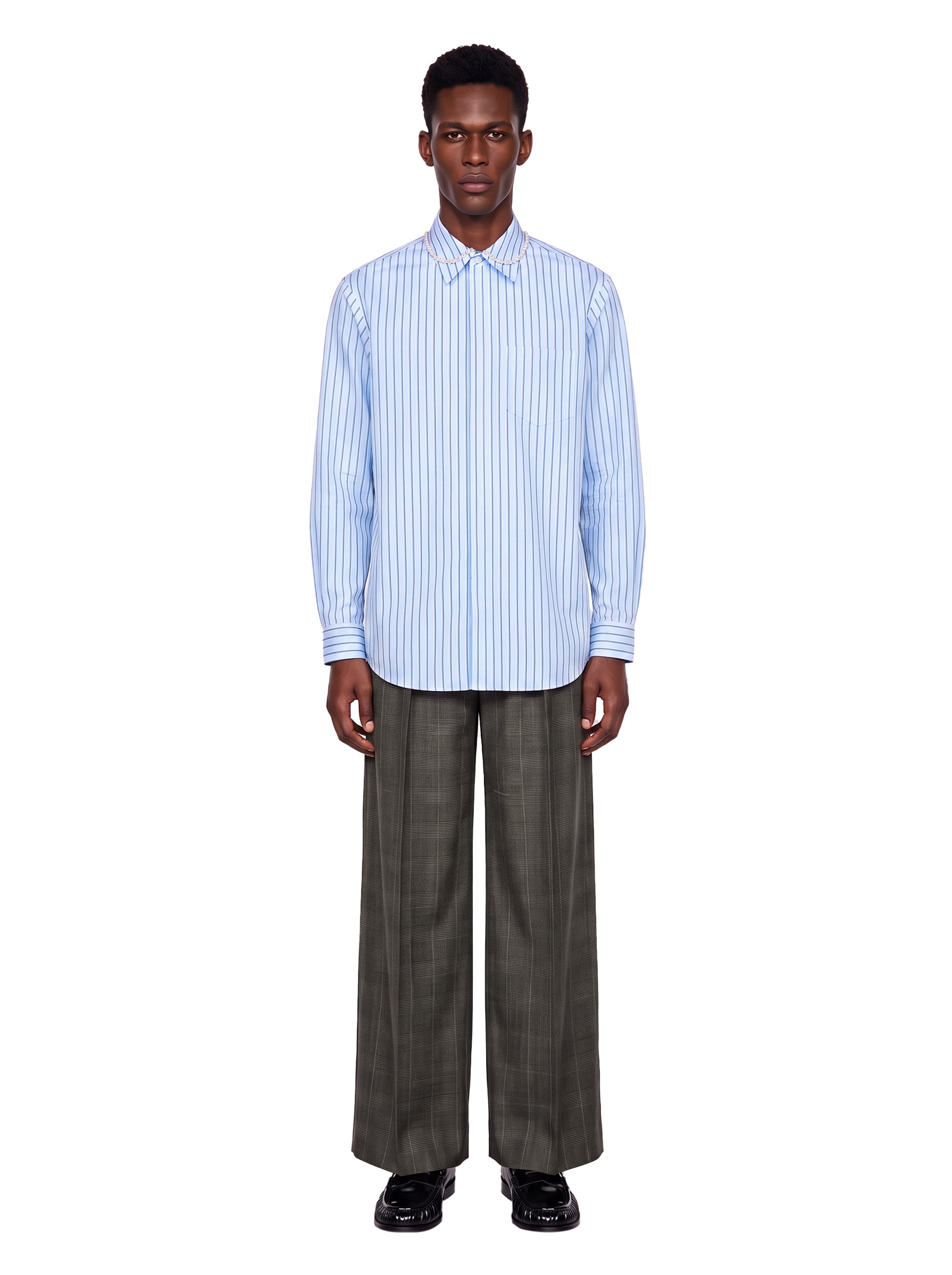 Camicia classica in azzurro 