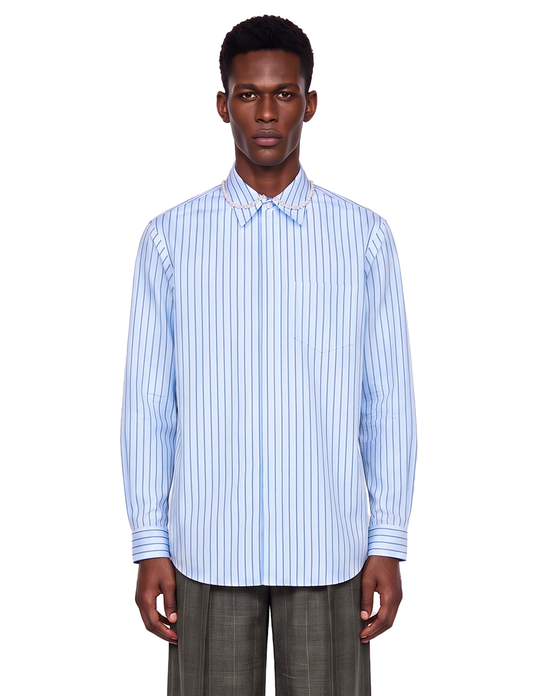 Camicia classica in azzurro 