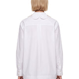 Camicia con perle in bianco 