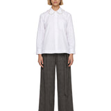 Camicia con perle in bianco 