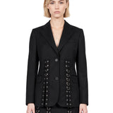 Giacca lana grommet nera 