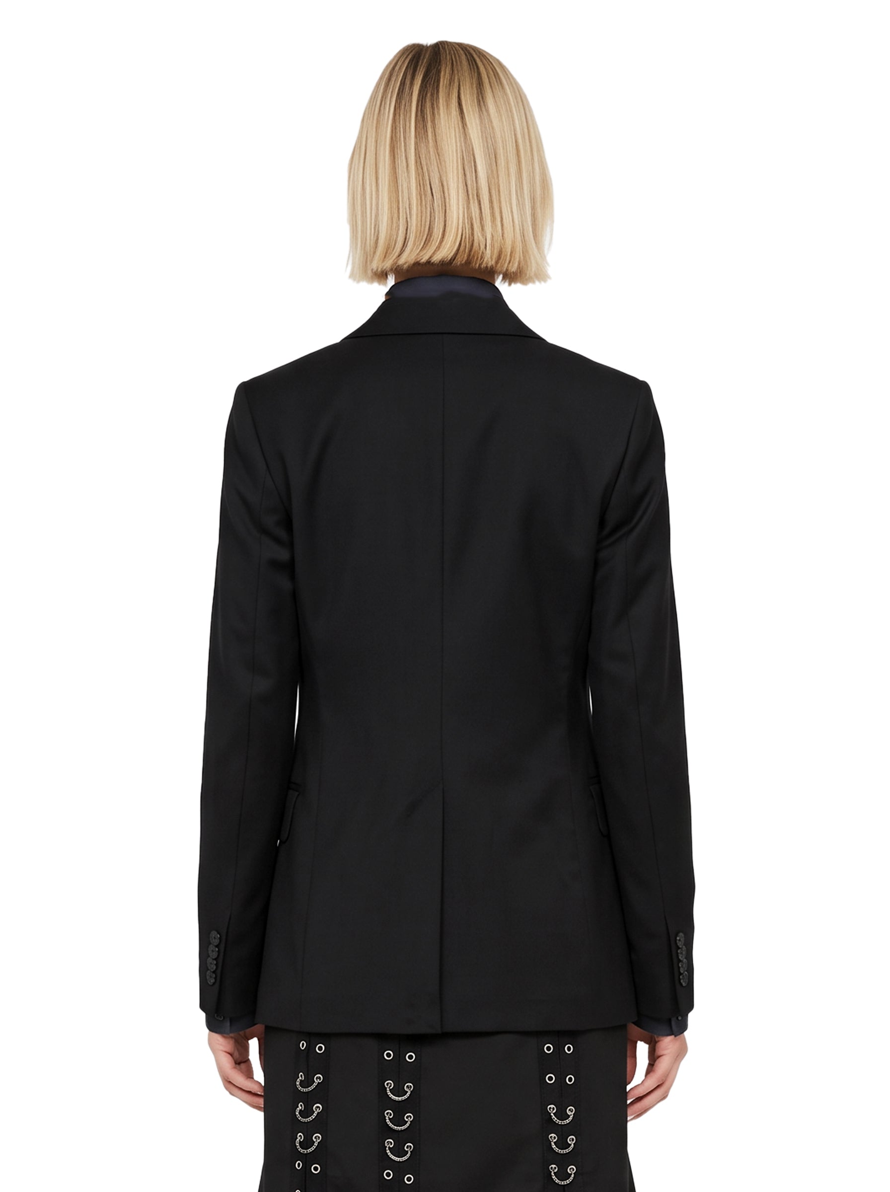 Giacca lana grommet nera 