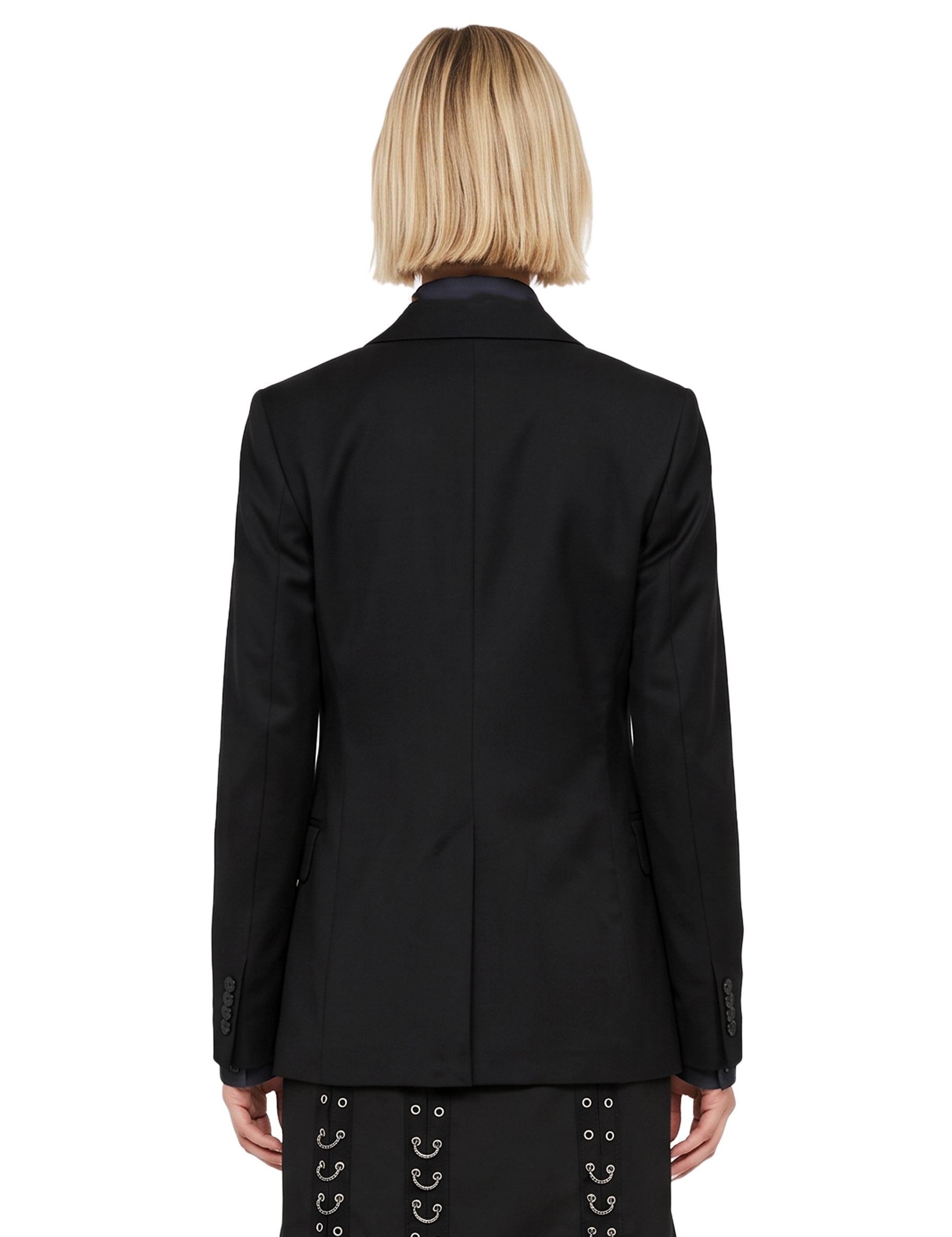 Giacca Grommet con anelli in nero 