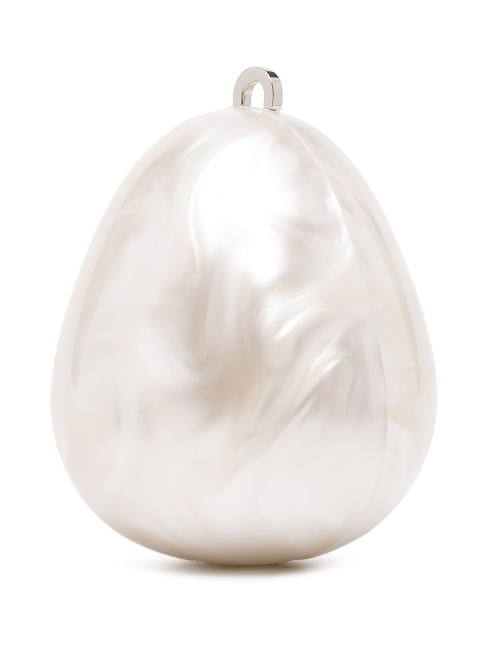 Borsa con perle Micro Egg  in bianco 