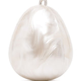 Borsa con perle Micro Egg  in bianco 