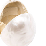 Borsa con perle Micro Egg  in bianco 