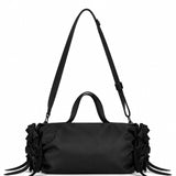 Borsa Double Ribbon Rosette in nero 