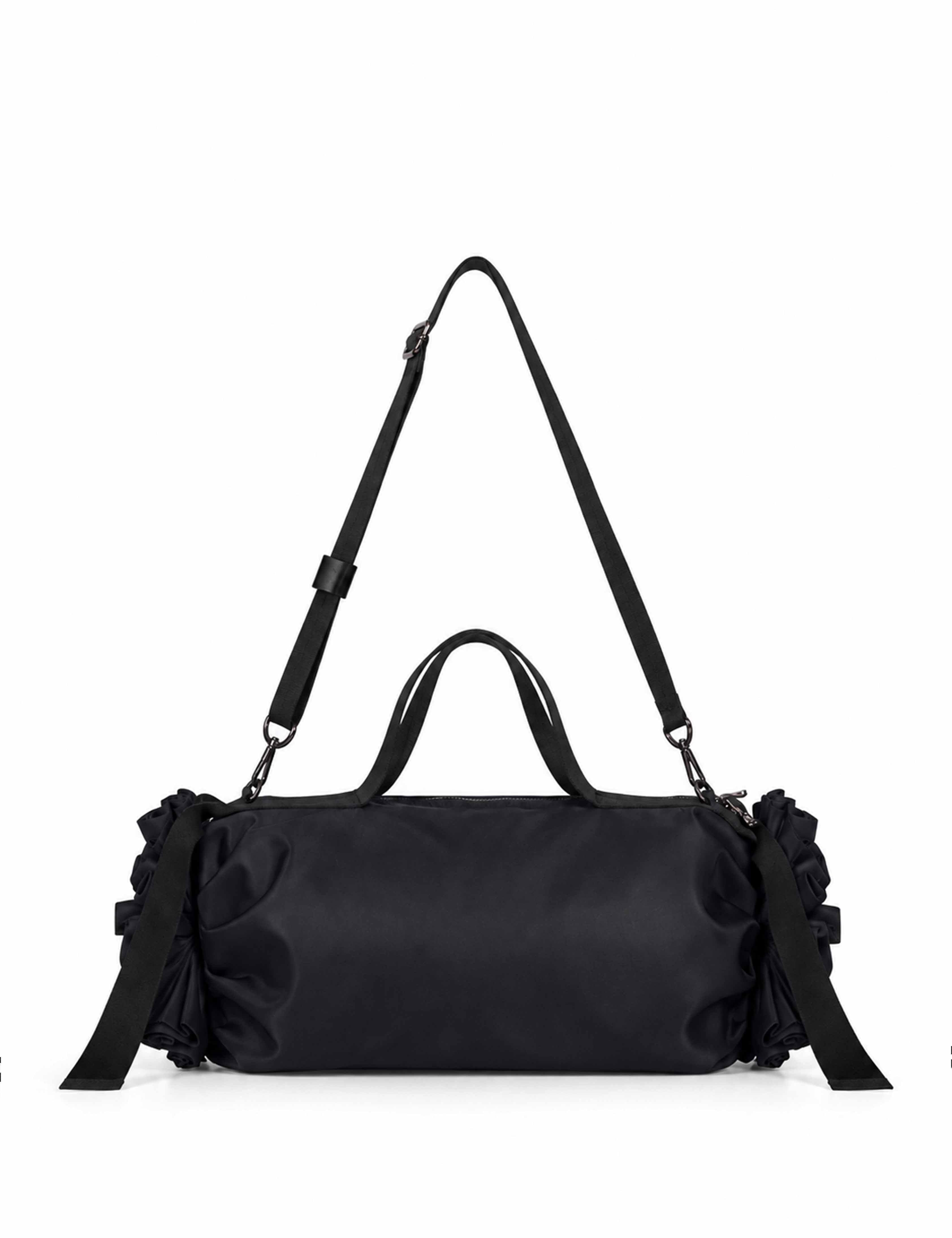 Borsa Double Ribbon Rosette in nero 
