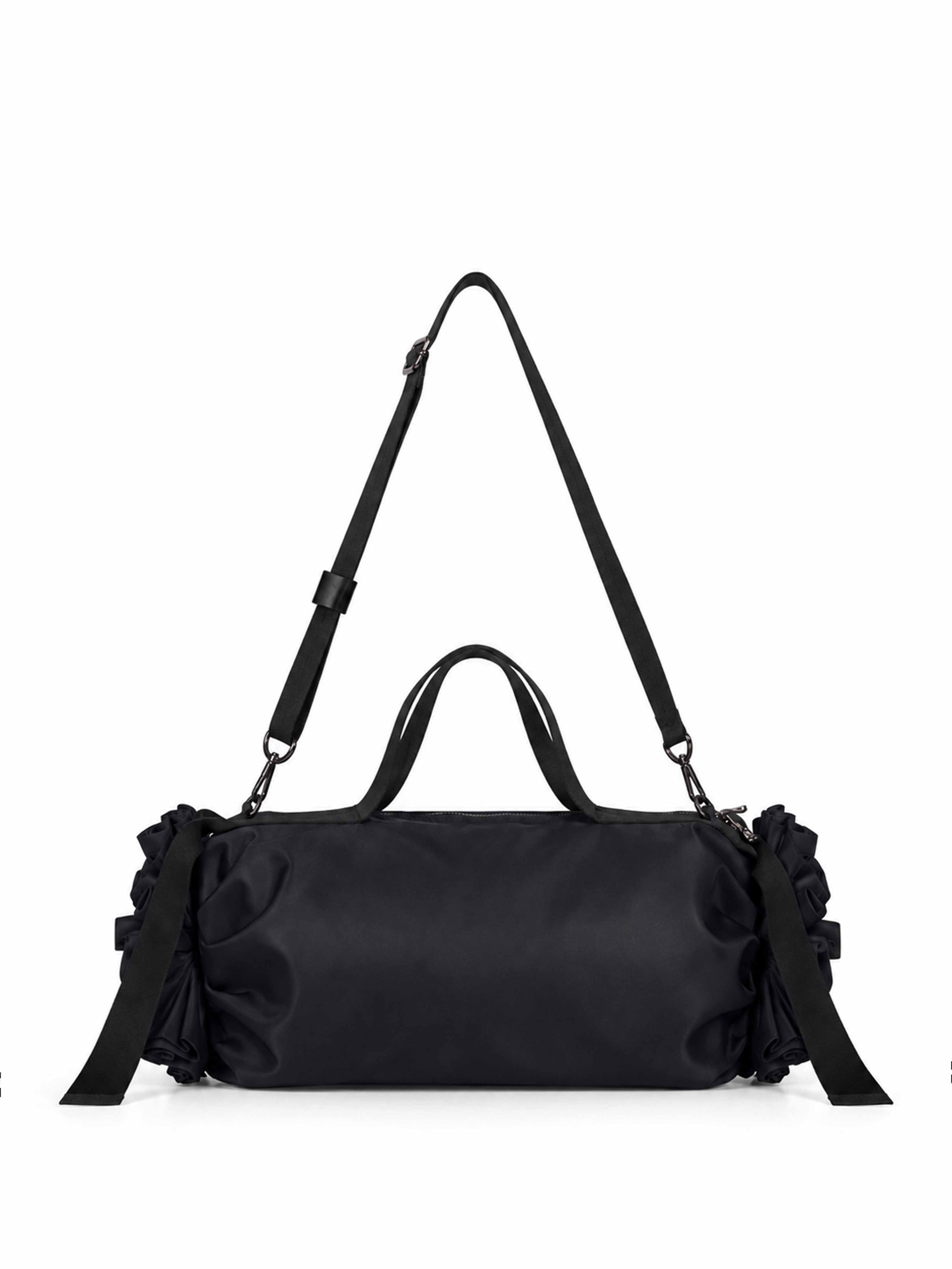 Borsa Double Ribbon Rosette in nero 