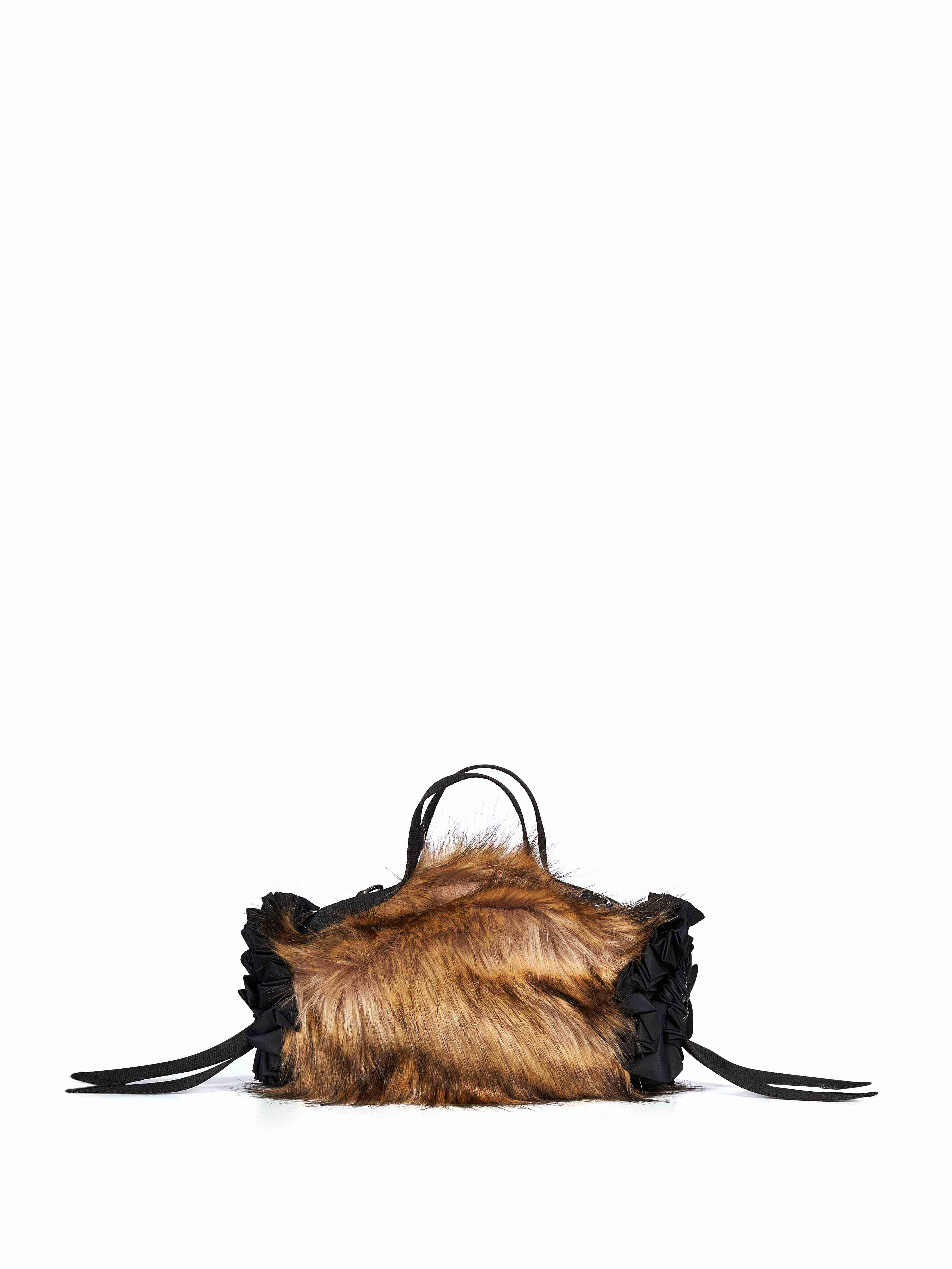 Borsa Mini Double Ribbon Rosette in marrone 