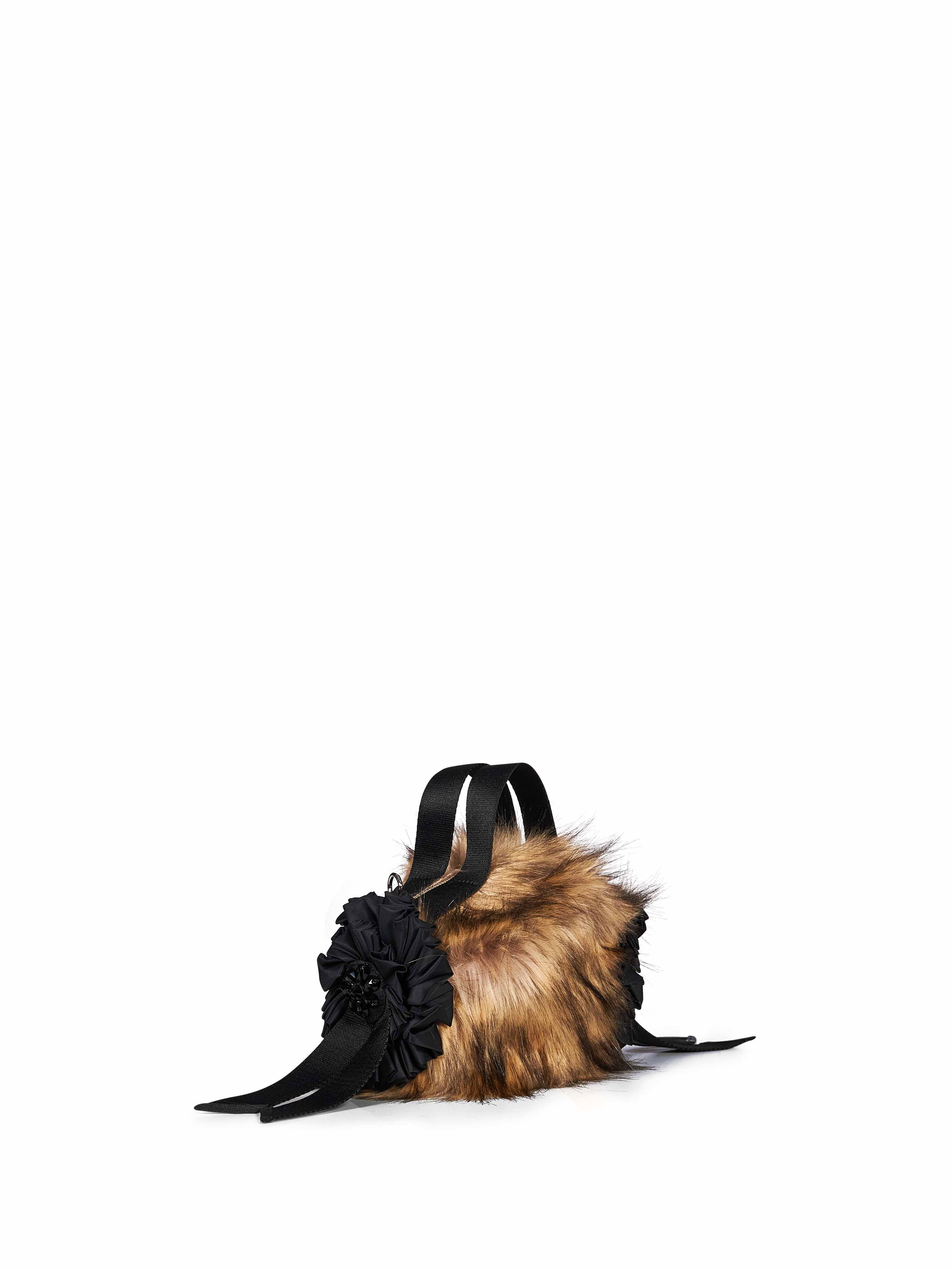 Borsa Mini Double Ribbon Rosette in marrone 