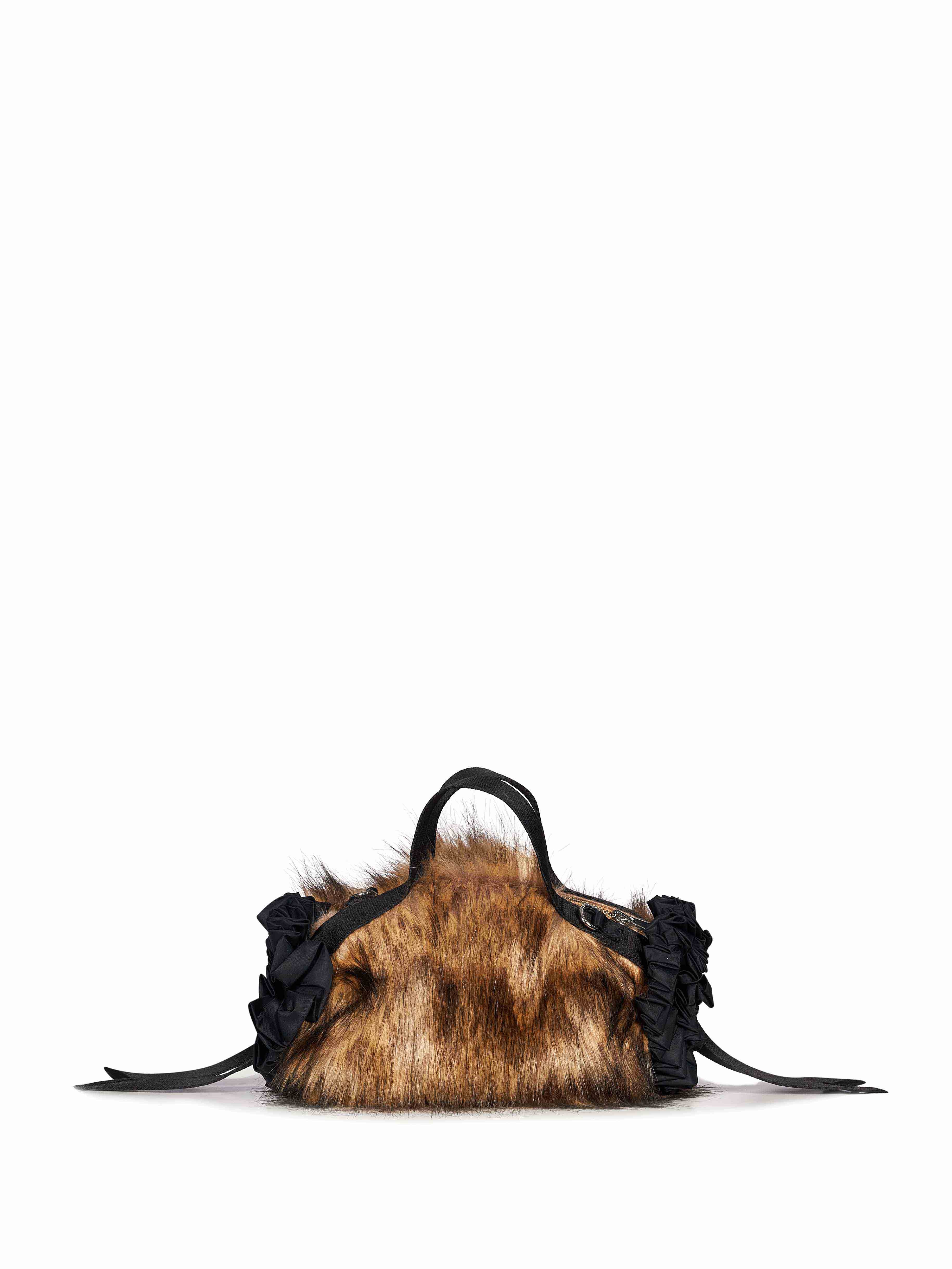 Borsa Mini Double Ribbon Rosette in marrone 
