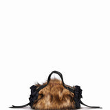 Borsa Mini Double Ribbon Rosette in marrone 