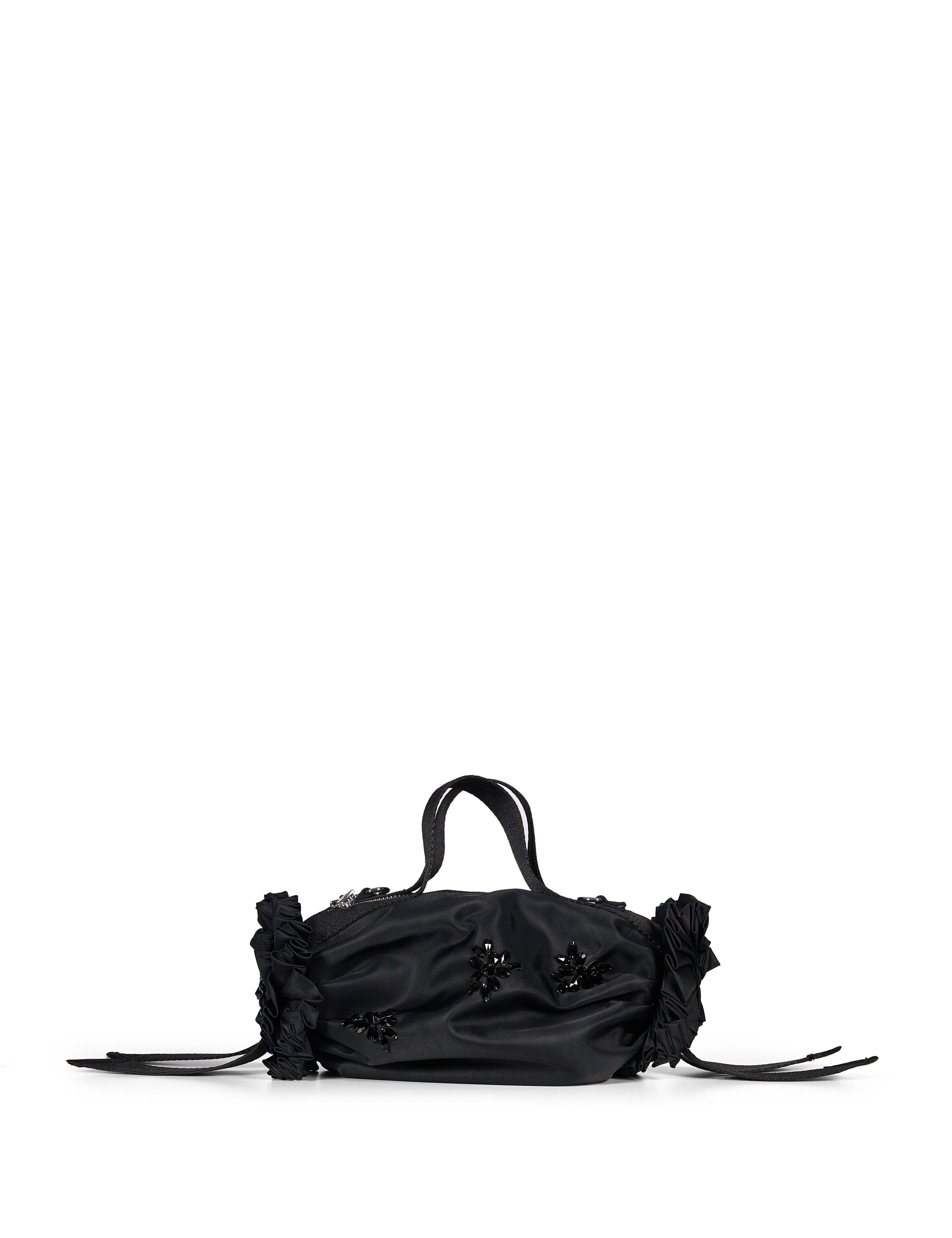 Borsa Mini Double Ribbon Rosette Turbo in nero 