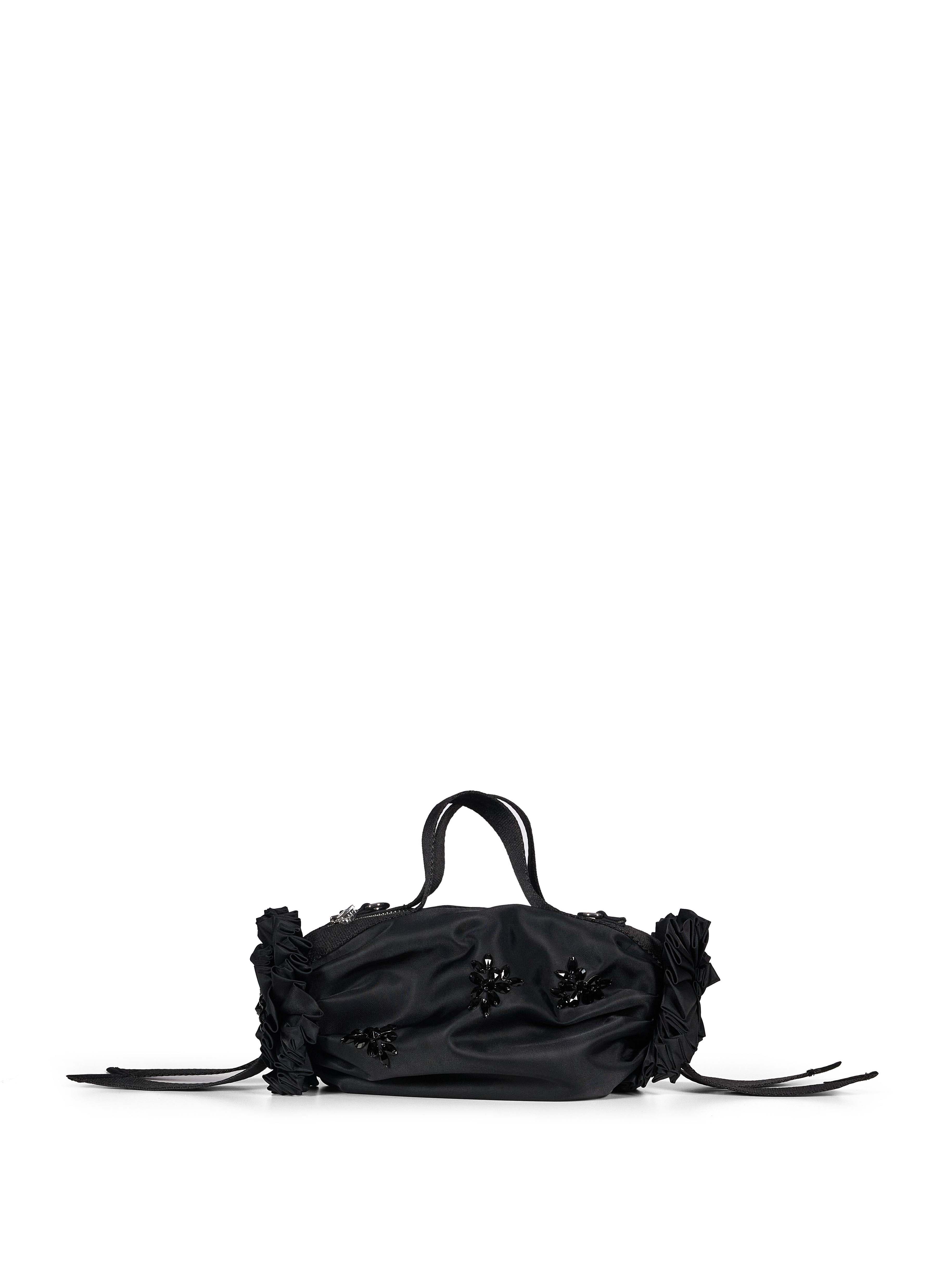 Borsa Mini Double Ribbon Rosette Turbo in nero 