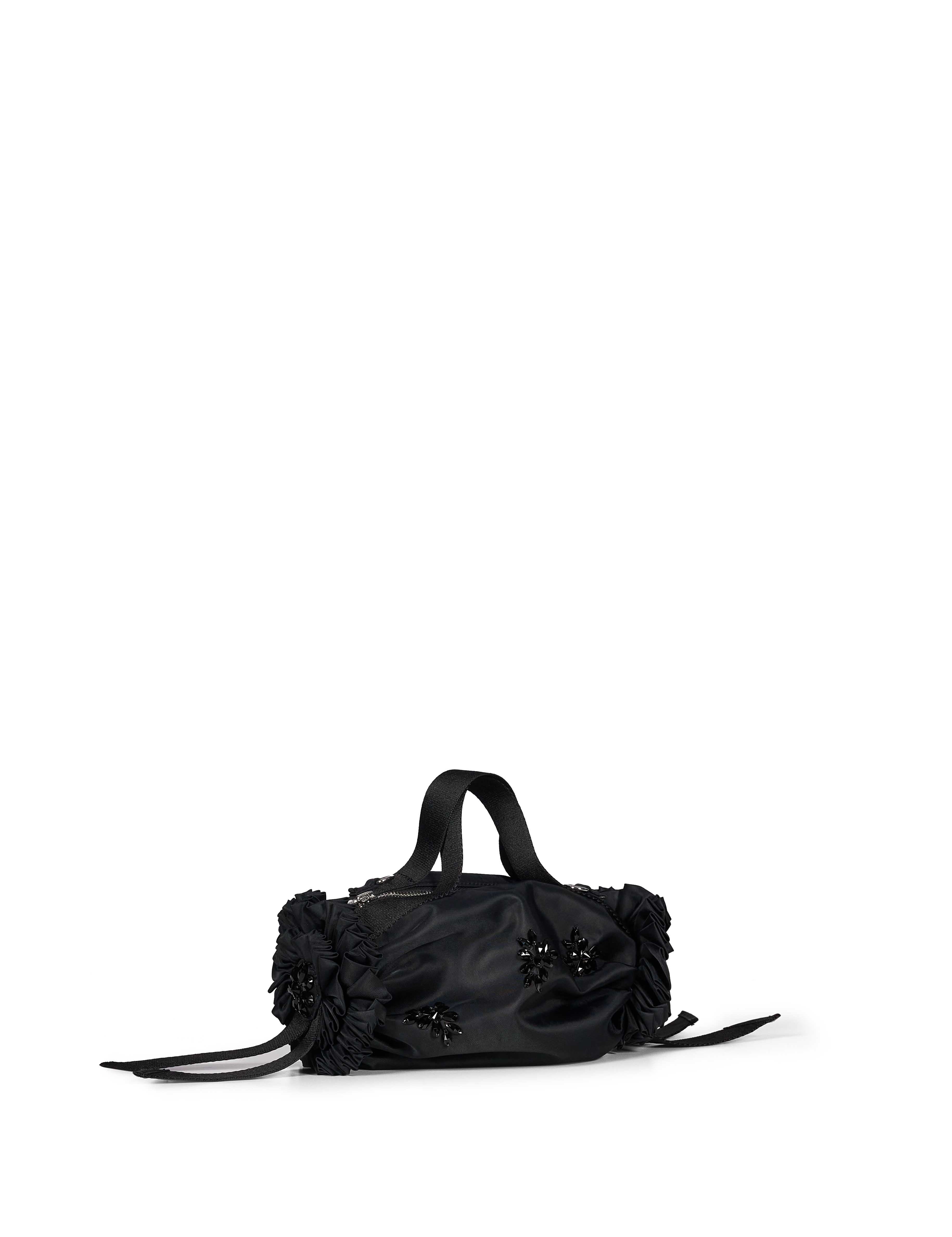 Borsa Mini Double Ribbon Rosette Turbo in nero 