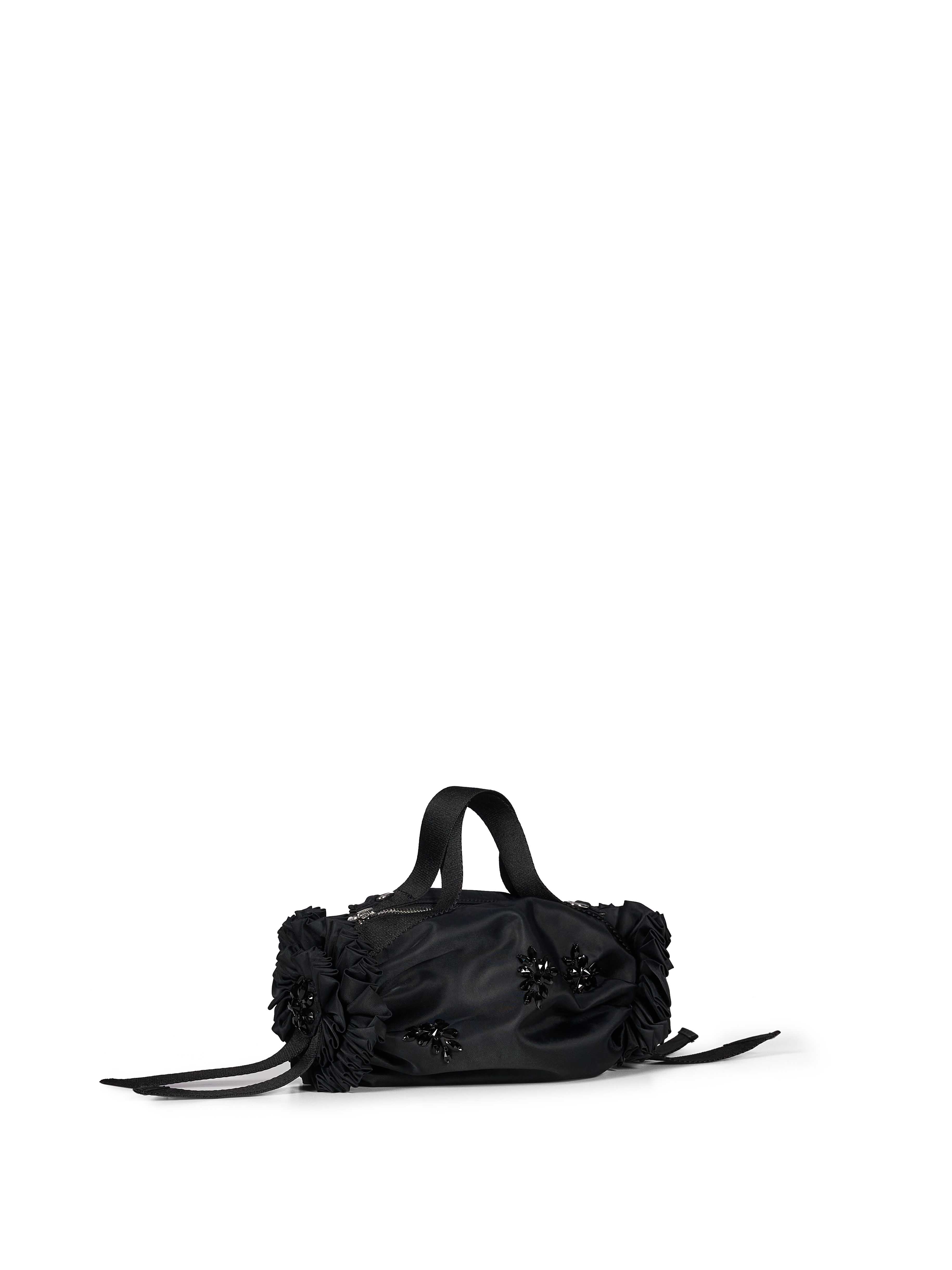 Borsa Mini Double Ribbon Rosette Turbo in nero 