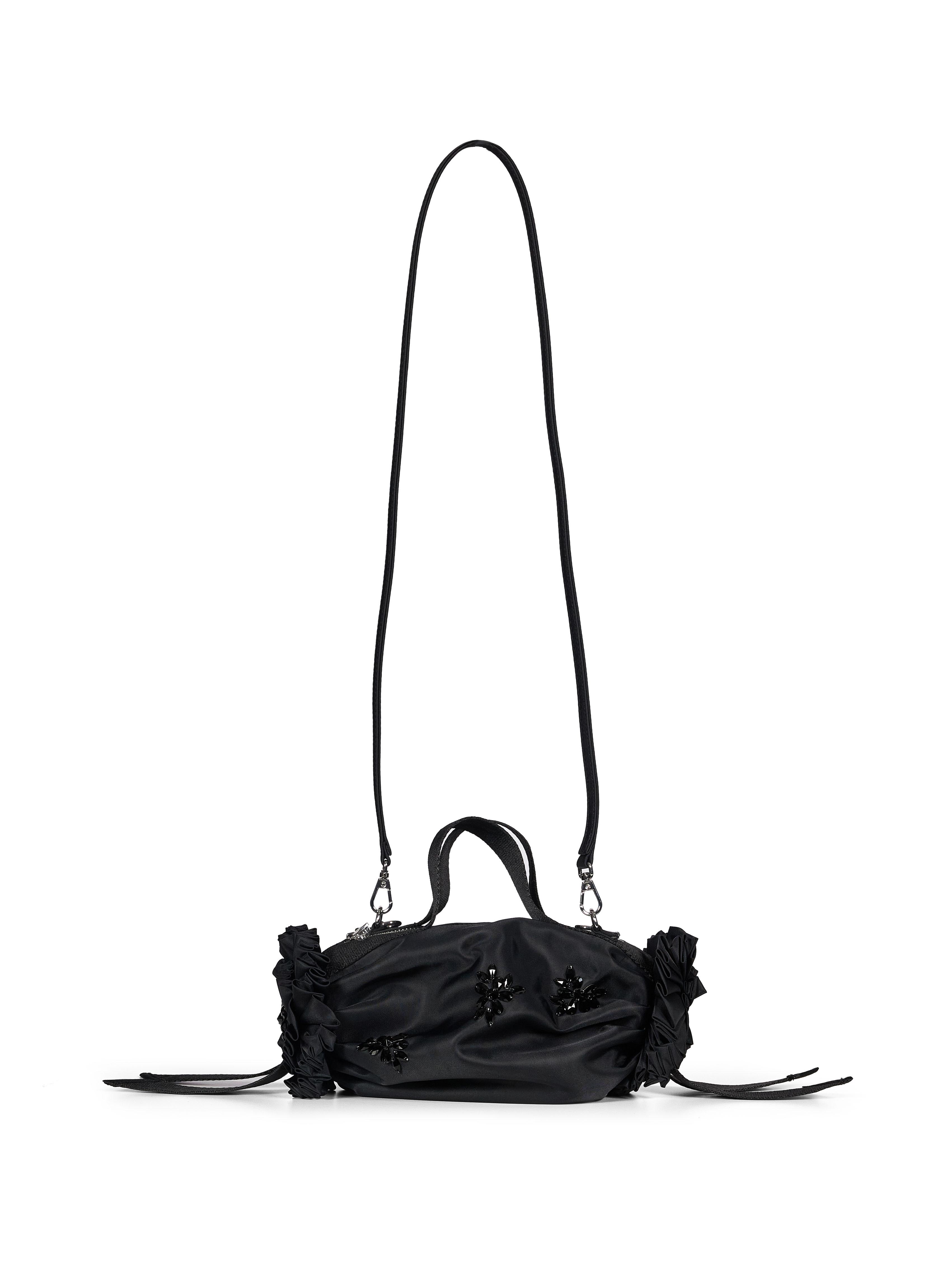 Borsa Mini Double Ribbon Rosette Turbo in nero 