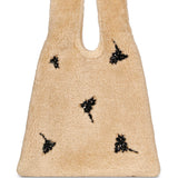 Borsa shopper eco pelliccia in beige 