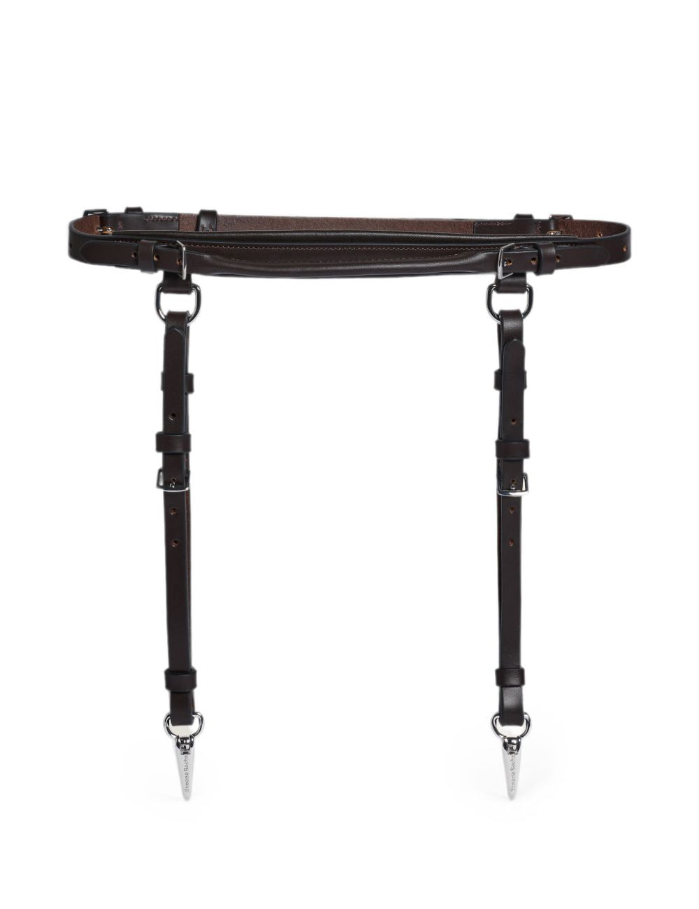 Cintura Harness in pelle in nero 