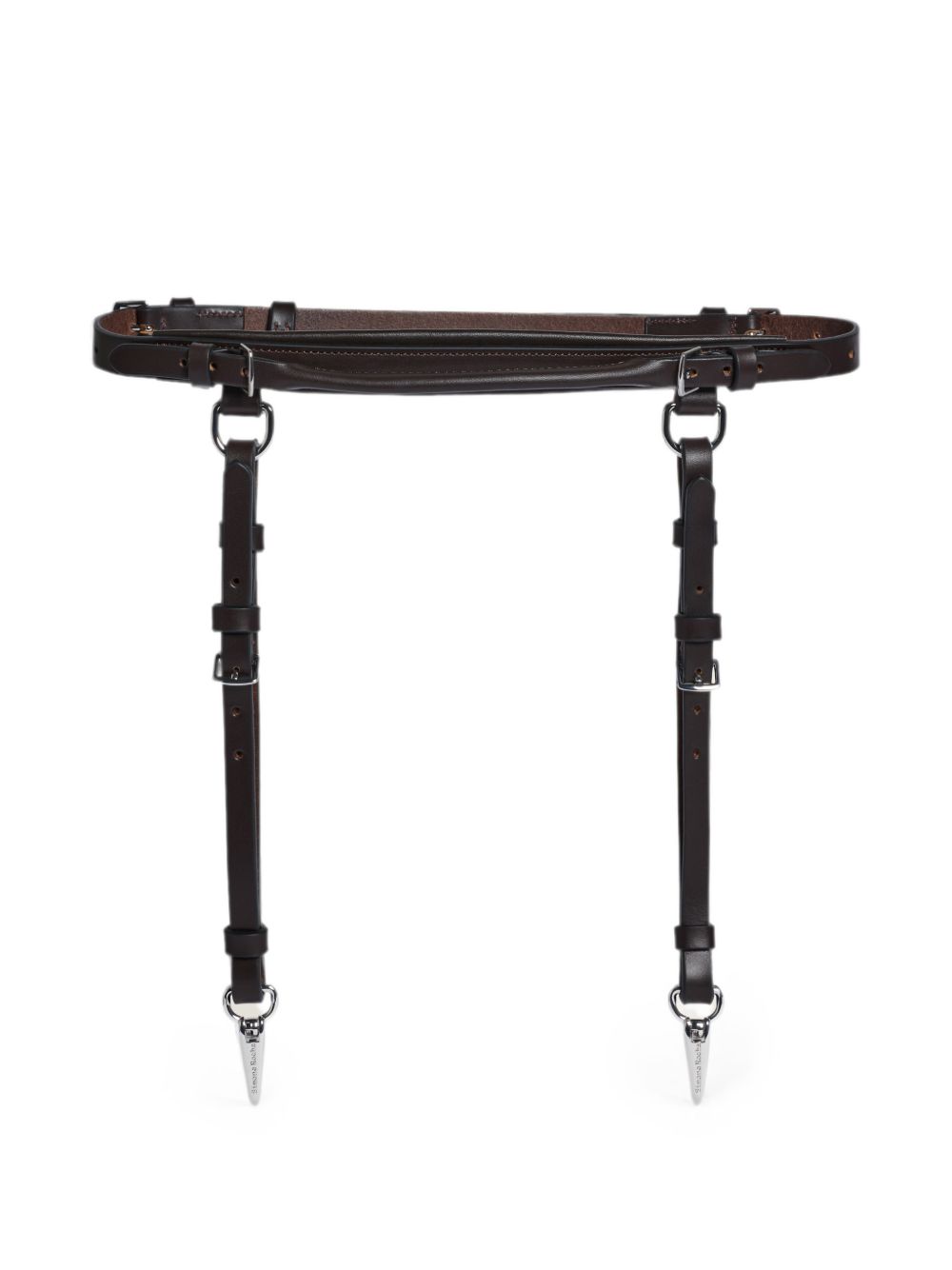 Cintura Harness in pelle in nero 