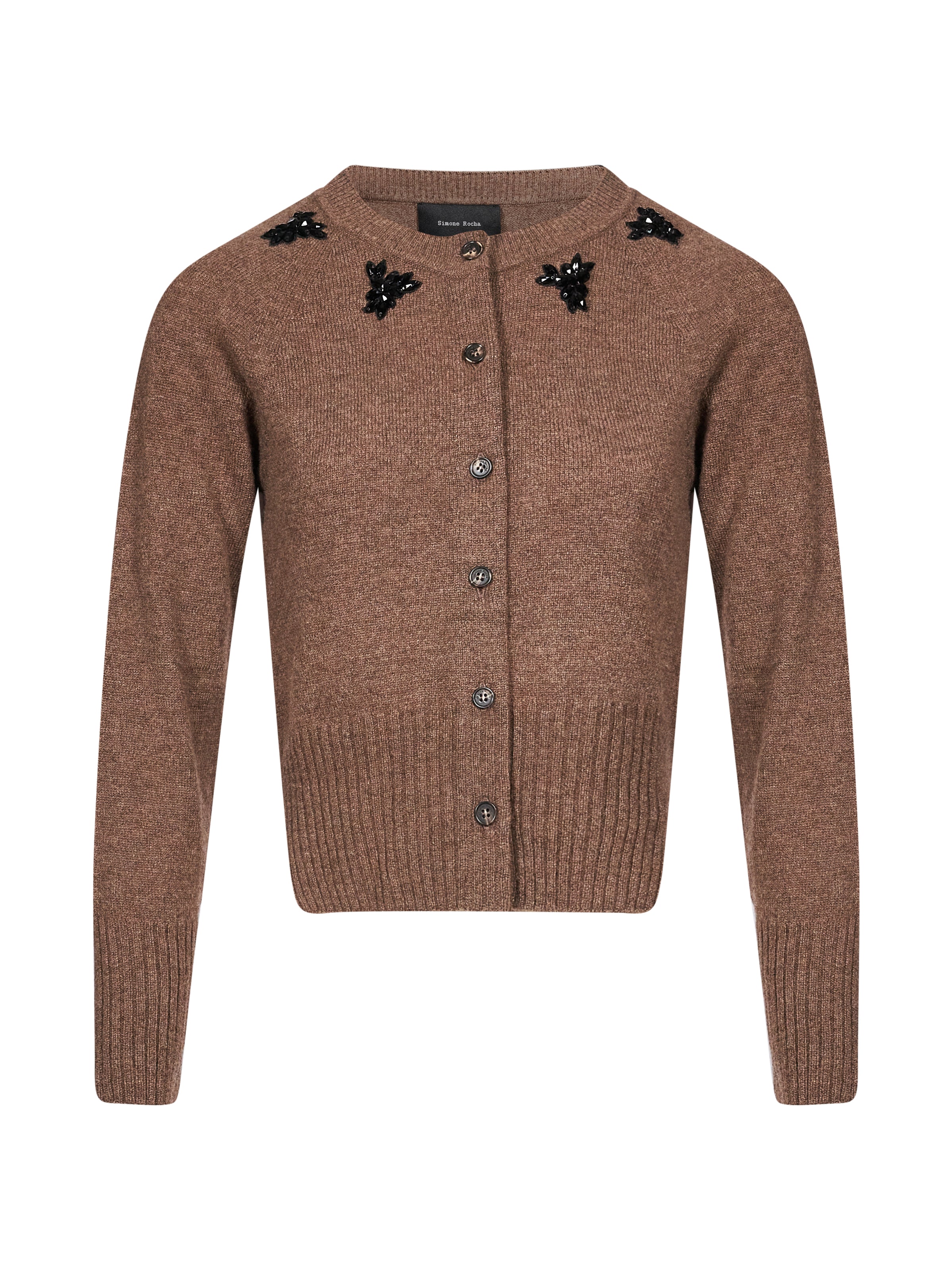Cardigan con dettagli in marrone 