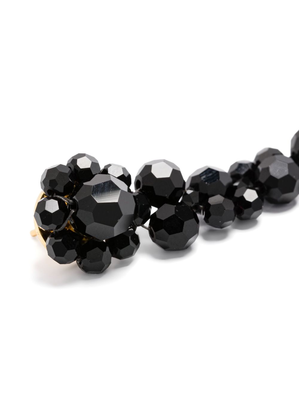 Orecchini pendenti con cristalli in nero 