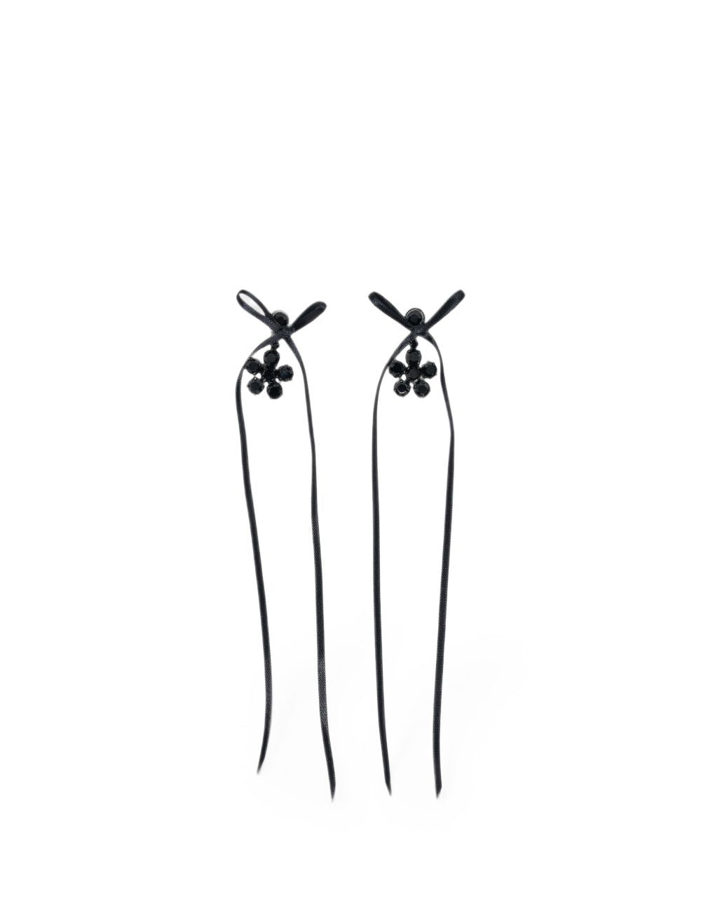 Orecchini con fiocchi Mini Daisy in nero 