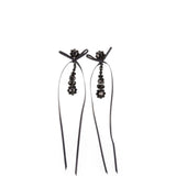 Orecchini con fiocchi victorian drip in nero 