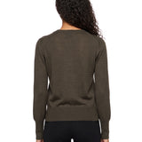 Maglione con scollo a V in verde 