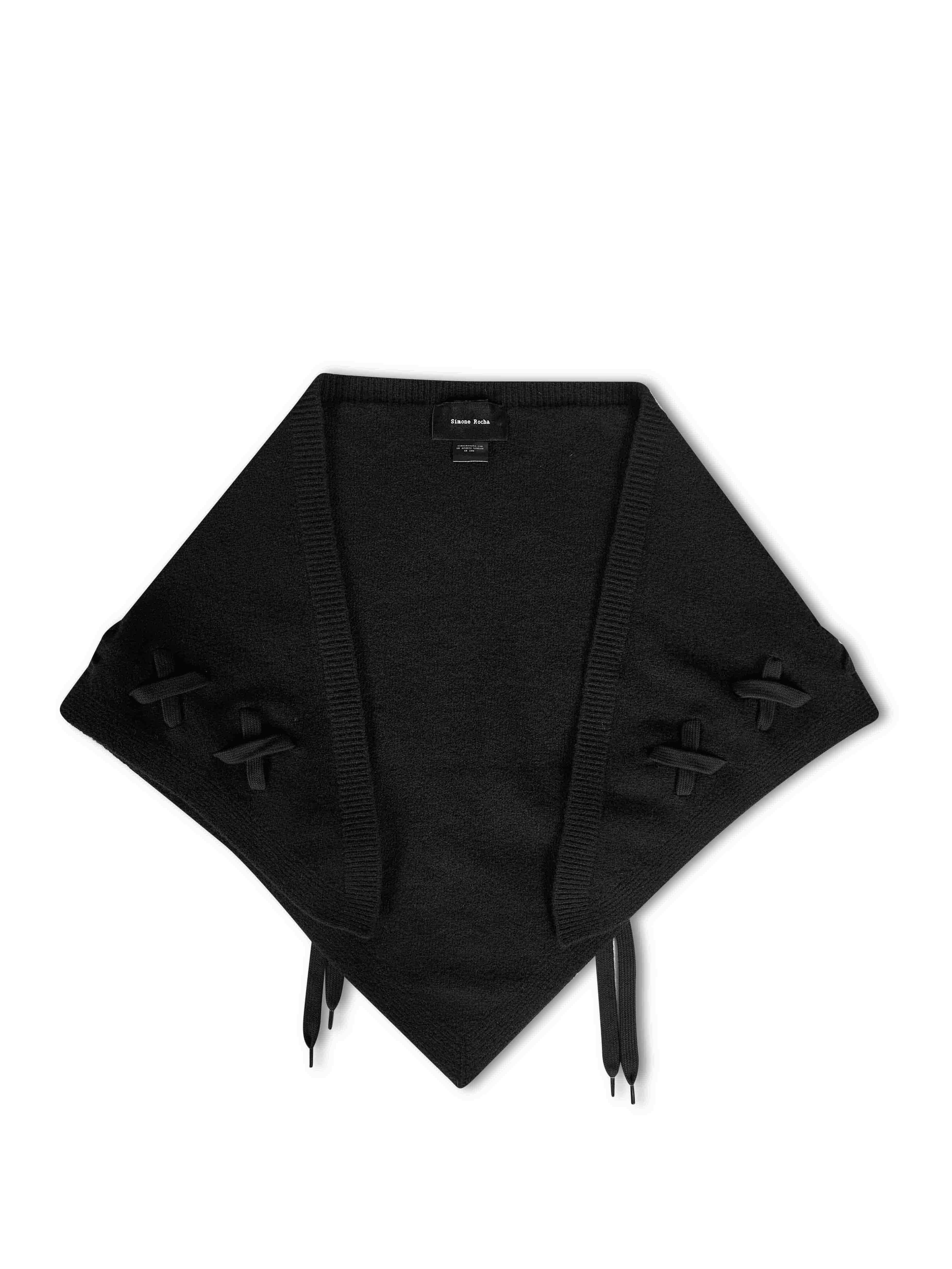 Sciarpa con fiocchi in nero 