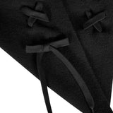 Sciarpa con fiocchi in nero 