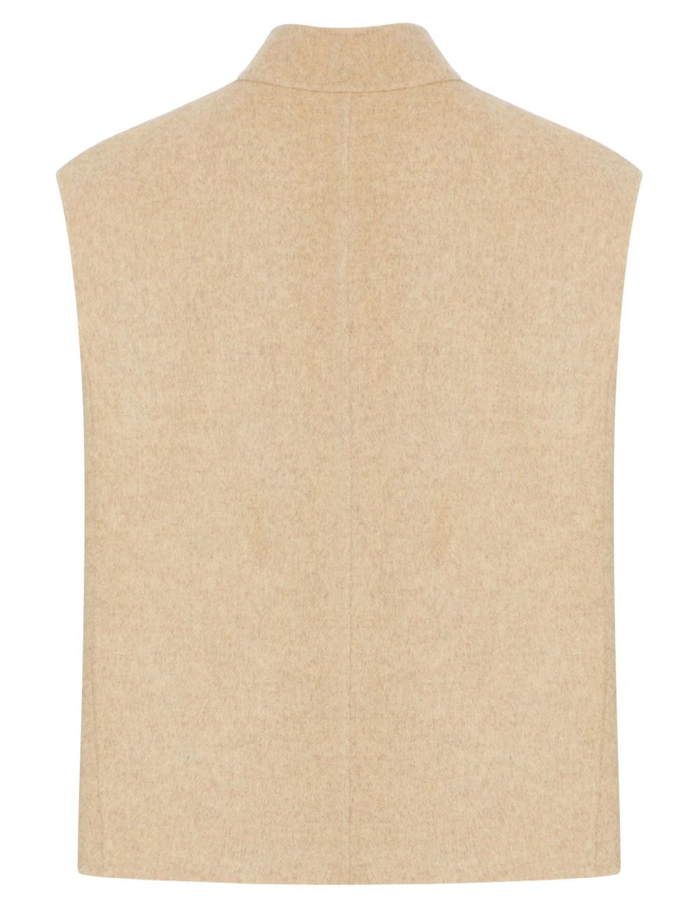 Gilet Adeline in lana double-face beige 