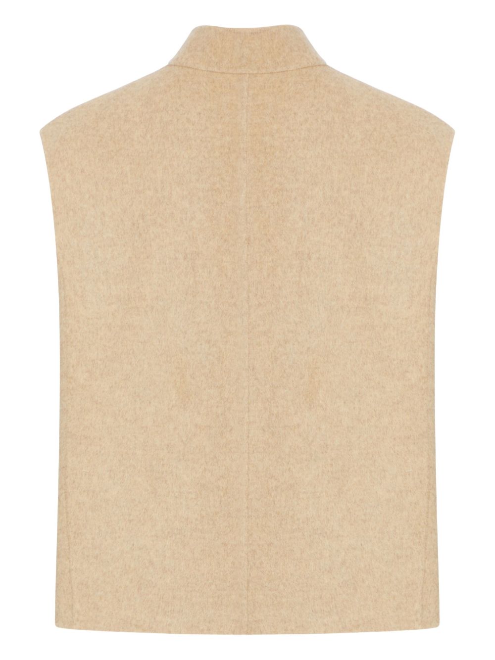 Gilet Adeline in lana double-face beige 