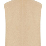 Gilet Adeline in lana double-face beige 