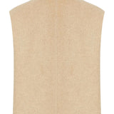 Gilet Adeline in lana double-face beige 