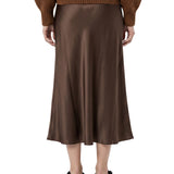 Gonna midi Fever in marrone 