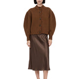 Gonna midi Fever in marrone 