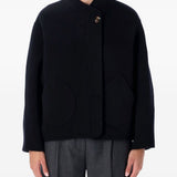 Giacca Windsor  in lana blu navy 