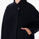 Giacca Windsor  in lana blu navy 