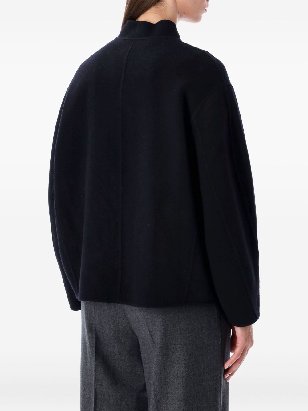 Giacca Windsor  in lana blu navy 