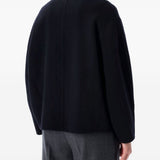 Giacca Windsor  in lana blu navy 