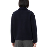 Giacca Windsor  in lana blu navy 