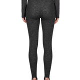 Leggings in lana a coste  in grigo 