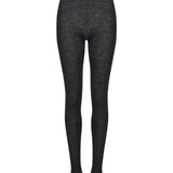 Leggings in lana a coste  in grigo 