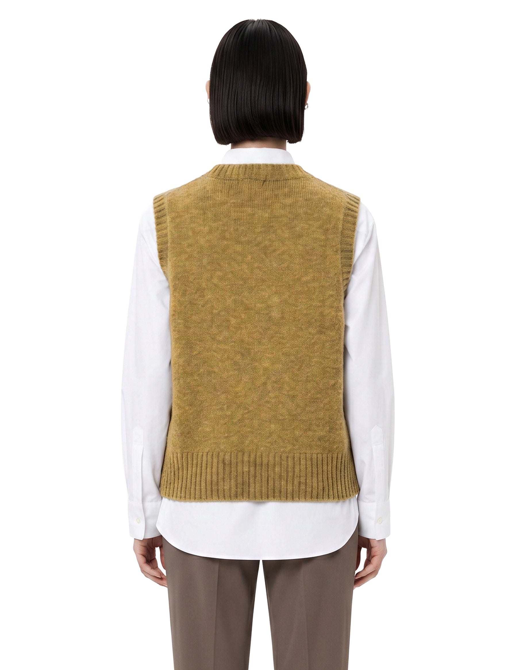 Gilet Namaste in maglia in verde khaki 