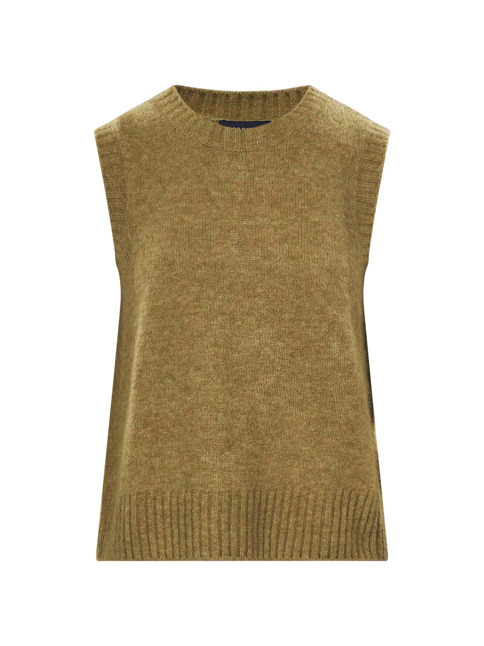 Gilet Namaste in maglia in verde khaki 