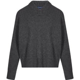Maglione ampio con colletto a V in grigio 