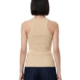 Canotta Kenzie in seta in beige 