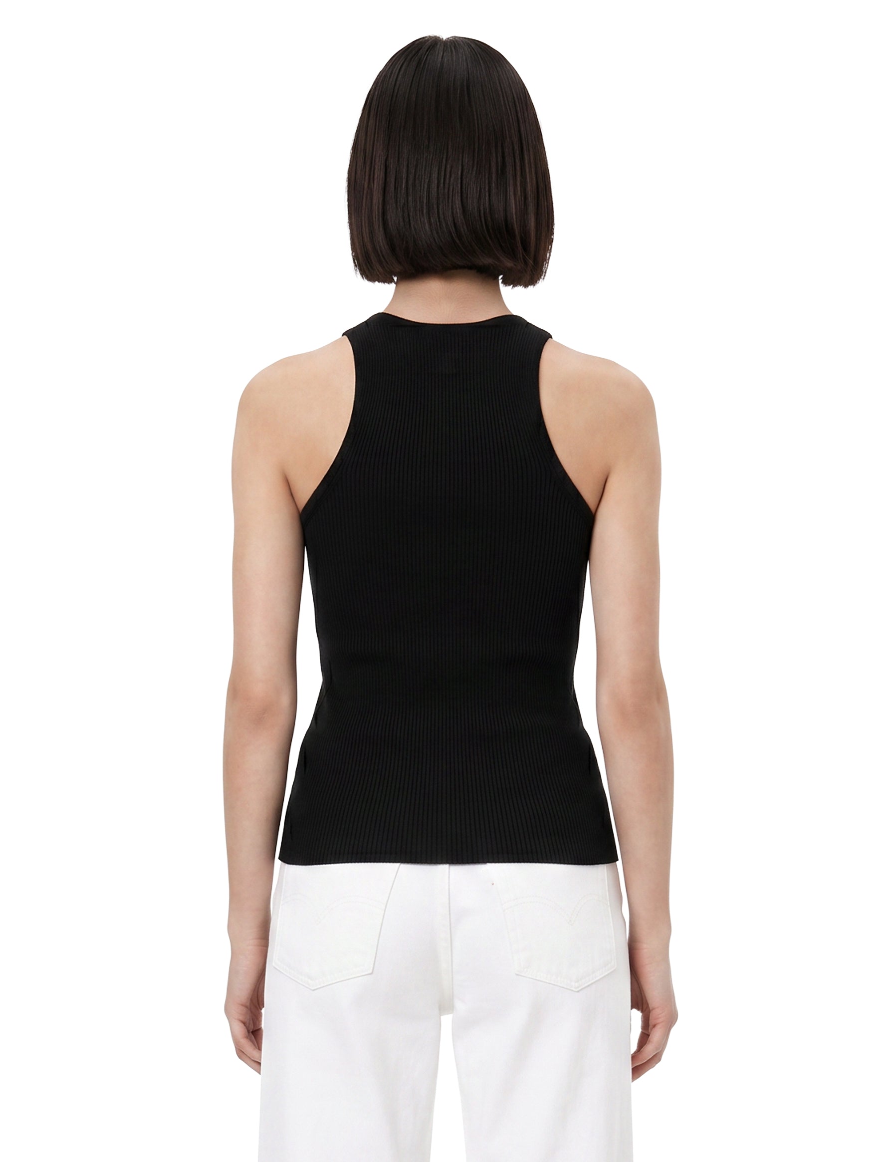 Canotta Kenzie in seta in nero 